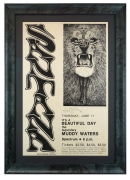 Poster for Santana Philadelphia Spectrum 1970. Santana Lion poster. Santana and Muddy Waters Philadelphia June 1970 poster