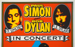 Bob Dylan and Paul Simon framed poster Portland 1999 by Mark Arminski
