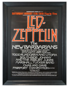 Led Zeppelin at Knebworth poster 1979. Poster from final Led Zeppelin shows 1979. Led Zeppelin poster. New Barbarians poster.