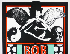 Bob Dylan at Monmouth University Poster 1997 by Mark Arminski - detail