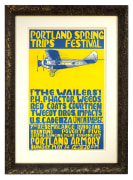 1967 Portland Spring Trips Festival poster featuring an airplane and The Wailers, PH Phactor, Tweedy Brothers at Portland Armory