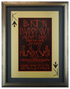 Poster for Allman Brothers and B.B. King and Buddy Guy at Fillmore West January 1970. David Singer poster for Allman Brothers 1970