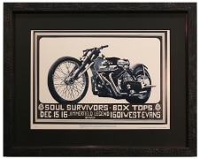 FDD-15 poster from Denver Dog, Soul Survivors and Box Tops poster 1967 - Silver Motorcycle poster 1967