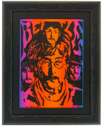 The Beatles poster by Rick Vig printed by The Purple Realm. Psychedelic blacklight Beatles poster