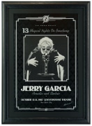 Jerry Garcia poster Garcia on Broadway, Lunt Fontanne Theatre 1987 poster