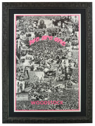 Woodstock poster 1969 by Bruce Gowans. Huge Woodstock photo collage poster We Are One
