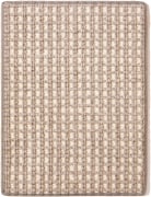 mordecai sample. it is a light grey color and features a gridded braid loop reminiscent of a basket