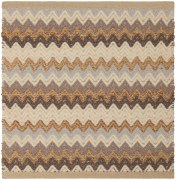 lumen 2' x 2' sample in the multi colorway. the design is reminiscent of something retro with sharp horizontal squiggly lines going across in alternating colors