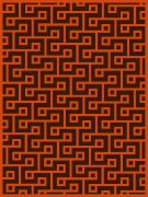 hand-tufted labyrinth persimmon full rug