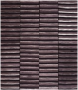 kia sar flatweave kilim with four panels. its stripes are varying charcoal tones