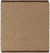 branwen 2' x 2' flatweave sample in the mocha colorway. it's a solid colored boucle with a darker brown border