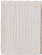 linear luster 4 sample in the fossil color way. this is a bone color. the sample has a vertical rib patterning