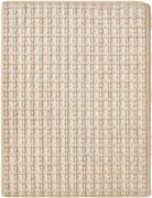 mordecai sample. it is a beige color and features a gridded braid loop reminiscent of a basket