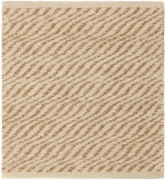 garnet 2' x 2' flatweave sample in the beige white colorway. it has a wavy pattern