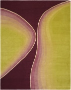 motus in the bordeaux colorway. a callback to our creeks rug in design. the colors are more akin to a red anjou pear.