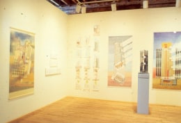 Installation view at Rhona Hoffman Gallery, Thomas Beeby, Lawrence Booth,&nbsp;Helmut Jahn, Krueck and Olsen,&nbsp;Stanley Tigerman, Architecture, 1983