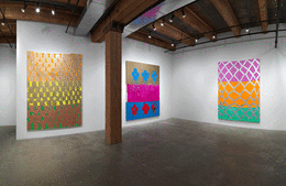 Installation view at Rhona Hoffman Gallery, Judy Ledgerwood, Love, Power, Color, 2013