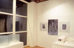 Installation view at Rhona Hoffman Gallery, Todd Williams and Billie Tsien, Architextural Projects, 1981