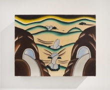 Roger Brown, Landscape in Celebration of Sex, c. 1972. Oil on canvas, 9 x 12.25 inches.