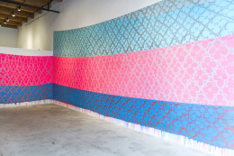 Installation view at Rhona Hoffman Gallery, Judy Ledgerwood, Chromatic Patterns for Chicago and Blob Paintings, 2011