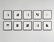 Ag, 2008, Silver Gelatin Print, 3.5 x 3.5 inches each &ndash; image, 12.25 x 12 inches each &ndash; framed; 29 x 81 x 1.5 inches- installed, Edition 4 of 5 from an Edition of 5 + 1AP.