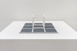 Sol Lewitt.&nbsp;Cube,1965. Painted steel on aluminum base, 10 x 10 inches, edition of 25.&nbsp; &nbsp;