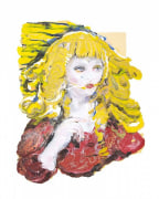 Natallie Frank.&nbsp; Woman, Hair Eater VIII,&nbsp;2019.&nbsp; Linen pulp paint on cotton base sheet, 34 x 27 inches.&nbsp;&nbsp;