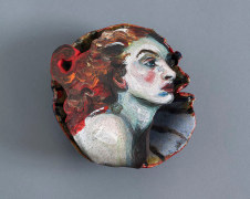 NATALIE FRANK,&nbsp;Woman, Red, 2021, Glazed ceramic,&nbsp;4.5 x 8 x 9 inches, 11.4 x 20.3 x 22.9 cm