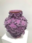 JUDY LEDGERWOOD, Large Vase with Slip Motif in Violet, 2018