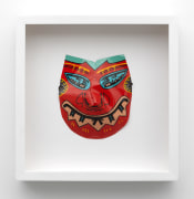 Karl Wirsum, Mask (Red), c. 1974. Acrylic on acetate, 14.5 x 14 inches.