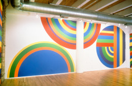 Installation view at Rhona Hoffman Gallery, Sol Lewitt, Circles, Arcs, and Bands, 1999