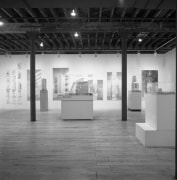 Installation view at Rhona Hoffman Gallery, Thomas Beeby, Helmut Jahn, George Ranalli, Stanley Tigerman, The Architectural Process: Plans, Models, Drawings, 1980