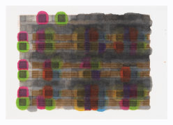 Julia Fish, Study for Cadenza, after Hermitage Thresholds : spectrum transcription/s [ red with green / 2 ], 2023