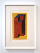 Sol Lewitt.&nbsp;&nbsp;Wall Drawing: Proposal for R. Cohen&#039;s Residence, Cambridge,&nbsp;1985.&nbsp; Color ink wash, 23 x 16.5 inches, framed.&nbsp;&nbsp;