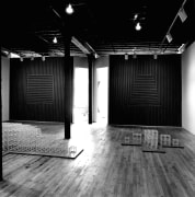 Installation view at Rhona Hoffman Gallery, Sol LeWitt, New Structures, Wall Drawing, Drawings, 1980