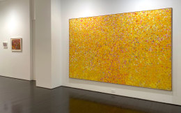 Left to right: Abstract Composition, Untitled (73), Yellow Painting