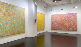 Left to right: Fairy, Untitled (64), Yellow Painting No. 7, Snowflake