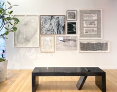 Installation view of salon wall
