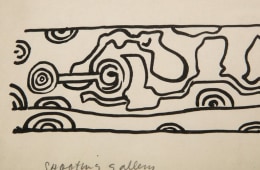 Nell Blaine Ink Drawing on Paper &quot;Shooting Gallery&quot;