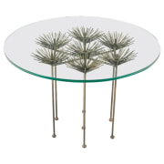 Brutalist Bronze Gilt Floral Table by Lost City Arts