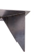 Artist Made Architectural Steel Table by Robert Koch, Side View Cropped Bottom