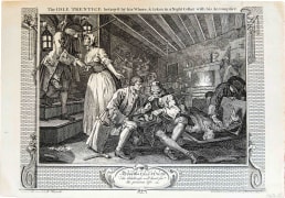 William Hogarth, The Idle &lsquo;Prentice betray&rsquo;d by his Whore &amp; taken in the Night Cellar with his Accomplice