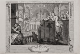 William Hogarth  The Industrious &lsquo;Prentice performing the Duty of a Christian, pl. 2 from the complete set of twelve