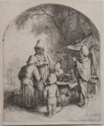 Adriaen van Ostade,&nbsp;Quacksalver, 1648, etching.