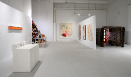 Installation view,&nbsp;New to the Collection,&nbsp;October 18, 2023 - April 27, 2024, The Margulies Collection at the Warehouse, Kaz Oshiro, Lisa Williamson, Lois Weinberger, Sara Ramo, Jenny Brosinski, David Deutsch, Mary Ramsden, Barry McGee