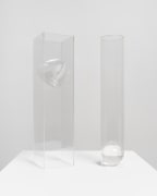 This is an image of a clear acrylic sculpture made by Ruth Vollmer in 1970 titled: Tangents.