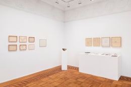 This is an image of an installation view of works by Ruth Vollmer at Tilton Gallery in 2025.