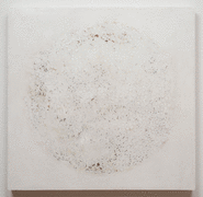 Fred Holland &quot;Red&quot;, 2015 Lincoln head pennies, plaster over wood base 36 x 36 x 3 inches