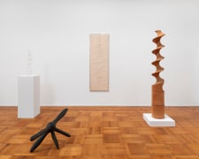 This is an image of an installation view of works by Ruth Vollmer at Tilton Gallery in 2025.