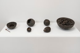 This is an image of an installation view of works by Ruth Vollmer at Tilton Gallery in 2025.